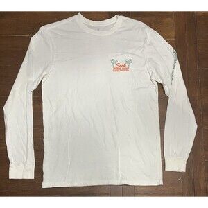 Roark Mens Seek & Explore T Shirt Size M Long Sleeve Crew Surfer NWOT Island